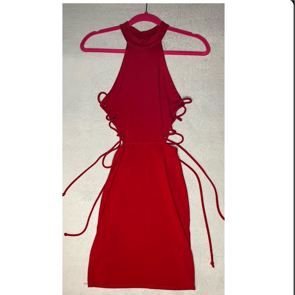 ❥a Ellen ❥sexy red dress ❥small ❥side straps